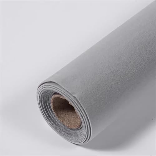 WEITINGKKK Samt Filz Blatt, Selbstklebender Filzstoff mit Samt-Flockrücken, 50 x 150 cm, 19 x 59 Zoll, mehrfarbig(Light Gray) von WEITINGKKK