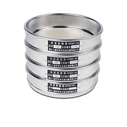 WEITINGKKK Tests aus Edelstahl, 304 Edelstahl-Testsieb-Set, Durchmesser 20 cm, verchromter Rahmen, mehrere Größen(200 mesh(0.075mm)) von WEITINGKKK
