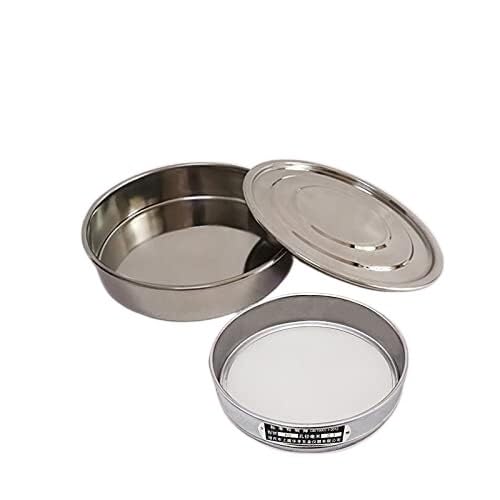 WEITINGKKK Tests aus Edelstahl, 304 Edelstahldraht-Laborsieb mit Deckel und Boden, 20 cm, mehrere Größen, 3er-Pack(500 Mesh(0.0308mm)) von WEITINGKKK