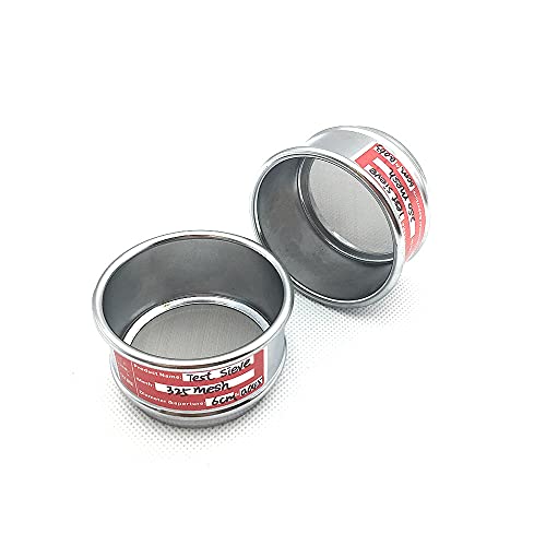 WEITINGKKK Tests aus Edelstahl, Chromrahmen 304 Edelstahl-Labortestsieb 6cm Durchmesser 250-1000 Maschenweite(800 mesh) von WEITINGKKK