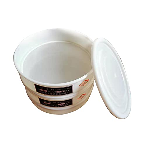 WEITINGKKK Tests aus Edelstahl, Labor-Testsieb-Set, mehrere Größen, Nylon, PVC, 20 cm, 5–400 Maschenweite(Lid and Bottom) von WEITINGKKK