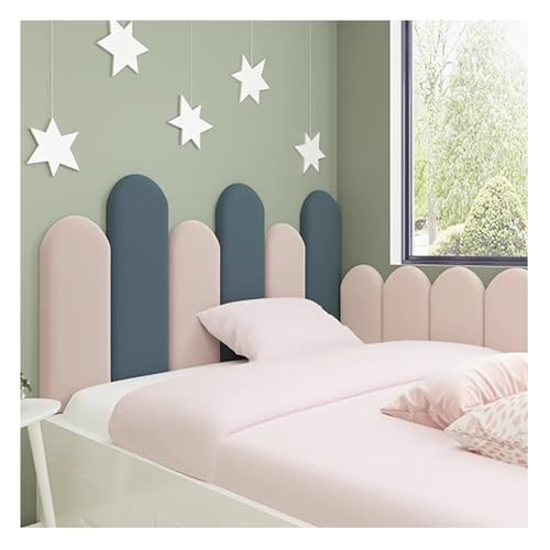 WEITINGKKK Wandkissen-Polsterung, Sicherheitswandpolsterung, Tech-Tuch, Stoff, selbstklebend, 3 cm dick, mehrfarbig, mehrere Größen, 4–12 Paneele (A,100 x 55 cm) von WEITINGKKK