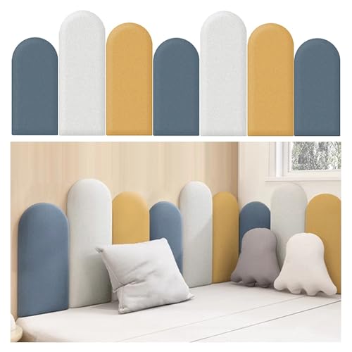 WEITINGKKK Wandkissen-Polsterung, Wandpaneele und Kopfteil für Kinderzimmer, mehrfarbig, 80–200 x 55 cm (E,120 x 55 cm) von WEITINGKKK