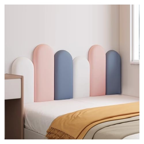 WEITINGKKK Wandkissenfüllung, Wandpaneele aus 3D-Stoff für Kinder, mehrfarbiges Kopfteil, verschiedene Größen (Multi-Colored-03,150x55cm) von WEITINGKKK