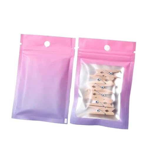 WEITINGKKK Ziplock-Beutel wiederverschließbar, Packung mit 50 Aluminiumfolie Lebensmittel Lagerung Ziplock Taschen Multicolor Mehrere Größen(Blue,10x15cm) von WEITINGKKK
