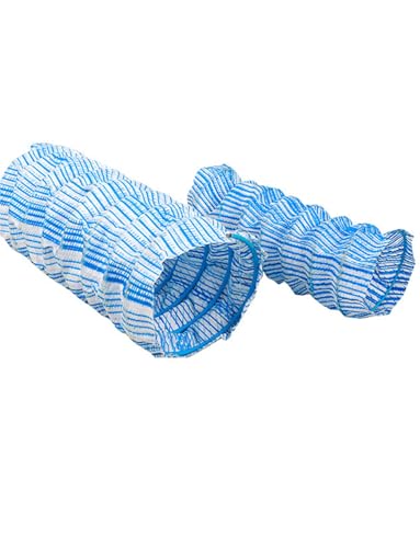 weich durchdringende Abwasserleitungen, Grundwasser-Infiltrations-Drainagerohr, Nicht gewebt, gewellt mit Stahldraht, blau, mehrere Längen(30m/98.4ft) von WEITINGKKK