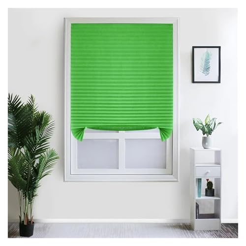 vorübergehende Fenster, Selbstklebende, plissierte vertikale Fensterjalousien, halbverdunkelnd, mehrfarbig, mehrere Größen(Green,150x90cm) von WEITINGKKK