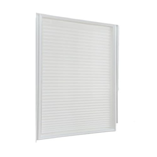 vorübergehende Fenster, Selbstklebende, plissierte vertikale Fensterjalousien, halbverdunkelnd, mehrfarbig, mehrere Größen(White,150x90cm) von WEITINGKKK
