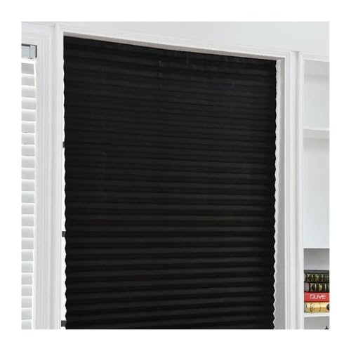 vorübergehende Fenster, Selbstklebende vertikale Verdunkelungsplissees for Fenster, mehrfarbig, mehrere Größen(Black,M 60X180cm) von WEITINGKKK