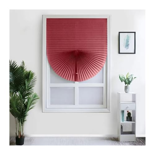 vorübergehende Fenster, Selbstklebende vertikale Verdunkelungsplissees for Fenster, mehrfarbig, mehrere Größen(Red,S 60X150cm) von WEITINGKKK