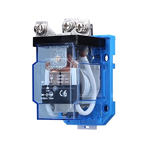 JQX-58F 1Z 60A Hochleistungsrelais DC12V DC24V AC110V AC220V DC48V DC220V 1St (Size : DC12V) von WEITOL