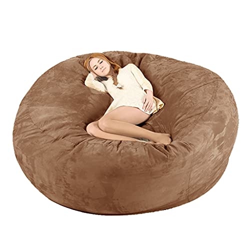 WEITOL Beanbags Stuhlhusse, Sitzsack, unbefüllt, Kunstpelz, Tagesdecke (nur Bezug) (Farbe: Braun, Größe: 1,5 m) (ohne Füllung) von WEITOL