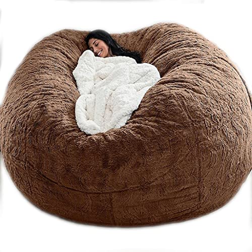 WEITOL Sitzsack, groß, ungefülltes Gästesofa für Erwachsene, Ruheraum (Farbe: Braun, Größe: 7 Füße) (ohne Füllung) von WEITOL