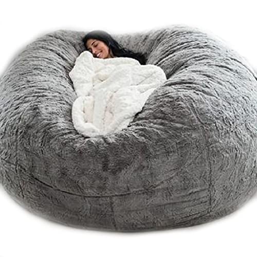 WEITOL Sitzsäcke Jumbo-Fell-Sitzsackbezug, 5/6/7 Fuß weicher, Flauschiger Sitzsack, Möbel für Erwachsene und Kinder, superweicher Sitzsack (Farbe: A, Größe: 6 Fuß) (kein Füllstoff) von WEITOL
