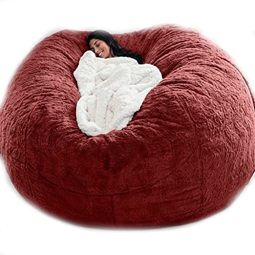 WEITOL Sitzsäcke Jumbo-Fell-Sitzsackbezug, 5/6/7 Fuß weicher, Flauschiger Sitzsack, Möbel für Erwachsene und Kinder, superweicher Sitzsack (Farbe: E, Größe: 7 Fuß) (kein Füllstoff) von WEITOL