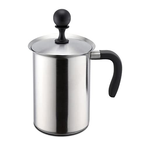 WEITZ Milchaufschäumer manuell, 1000ml Aufschäumbecher mit Kapselboden, induktionsgeeignet, 1,0ltr. von WEITZ Tischkultur zum Leben