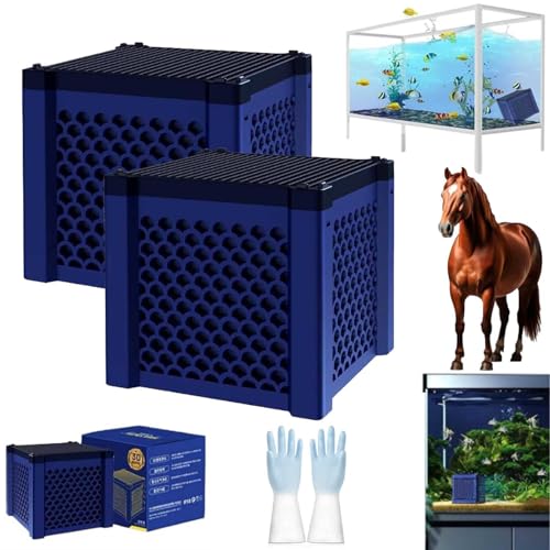 Pure Cube Wassertrogfilter, Purecube 2.0 – zur Reinigung Ihrer Wassertröge, Öko-Aquarium Wassertrog-Reinigungswürfel, Aktivkohlefiltermedium zur Reinigung von Trögen (2) von WEIWOGU