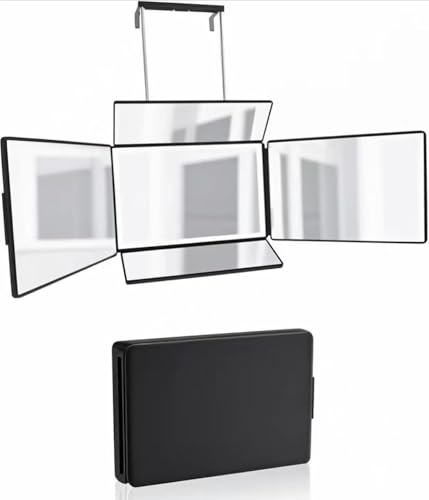 WEIYI Klappspiegel 5 Teilig Spiegel Haare Selbst Schneiden 360 Grad Spiegel mit Licht, Höhenverstellbarer&Wiederaufladbarer Kosmetikspiegel mit Höhenverstellung zum Flechten & Stylen WEIYI Klappspiegel 5 Teilig Spiegel Haare Selbst Schneiden 360 Grad Spiegel mit Licht, Höhenverstellbarer&Wiederaufladbarer Kosmetikspiegel mit Höhenverstellung zum Flechten & Stylen von WEIYI