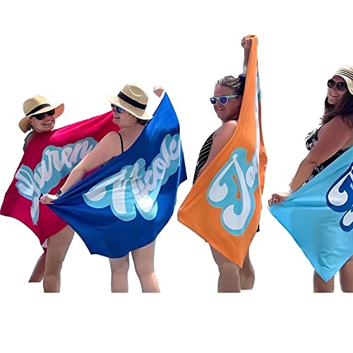 WEIYOUDP Personalisierte Badetücher Mit Namen Personalisiertes Strandtuch XXL Strandtuch Groß 100x200 Mit Namen Strandtuch Mit Namen Groß (140 x 180 cm) von WEIYOUDP
