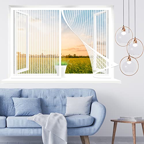 Fliegengitter Fenster Magnet, 165 x 100 cm Insektenschutz, Selbstklebendes Fliegengitter für Fenster, Automatisches Schließen für Windows/Wohnzimmer Fenstern, Weiß Fliegengitter Fenster Magnet, 165 x 100 cm Insektenschutz, Selbstklebendes Fliegengitter für Fenster, Automatisches Schließen für Windows/Wohnzimmer Fenstern, Weiß von WEIZERO
