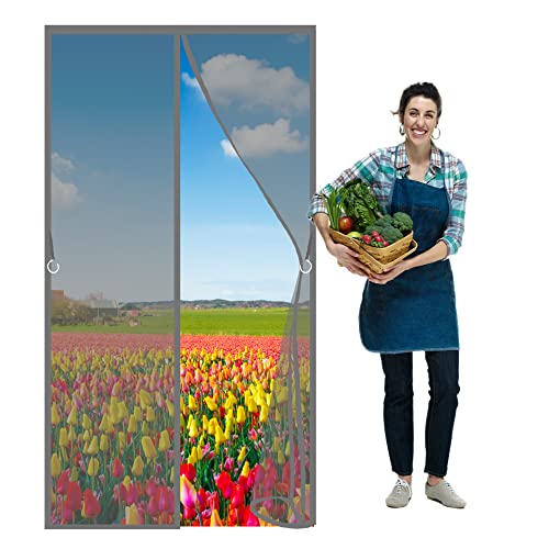 Magnet Fliegengitter Balkontür Insektenschutz, 275 x 190 cm Fliegengitter Balkontür, Automatisches SchließEn für Balkontür Wohnzimmer Terrassentür, Grau Magnet Fliegengitter Balkontür Insektenschutz, 275 x 190 cm Fliegengitter Balkontür, Automatisches SchließEn für Balkontür Wohnzimmer Terrassentür, Grau von WEIZERO