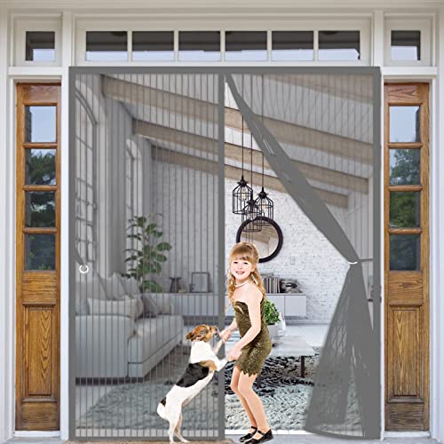 Magnetische Fliegengitter Tür 145 x 215 cm, Insektenschutz Magnetisches Fliegengitter Insektenschutzvorhang Tür für Balkontür, Kellertür und Terrassentür, Grau Magnetische Fliegengitter Tür 145 x 215 cm, Insektenschutz Magnetisches Fliegengitter Insektenschutzvorhang Tür für Balkontür, Kellertür und Terrassentür, Grau von WEIZERO