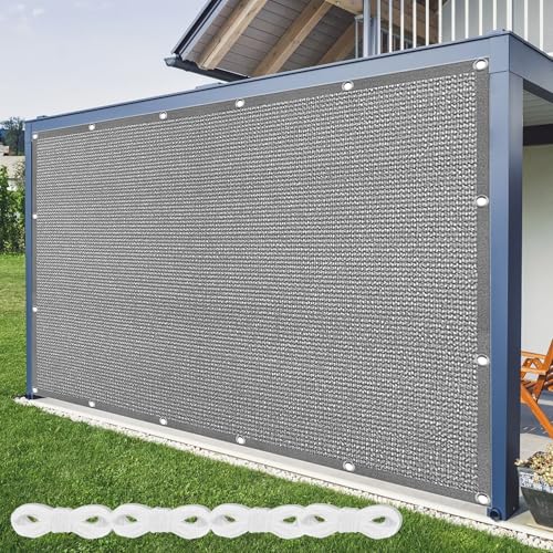 Sonnenschutz Sonnensegel 155 x 320 cm Rechteckig Atmungsaktiv Sonnenschutz Windschutz Schattentuch Segel Baldachin inkl Befestigungsseile für Terrasse Balkon, Hellgrau Sonnenschutz Sonnensegel 155 x 320 cm Rechteckig Atmungsaktiv Sonnenschutz Windschutz Schattentuch Segel Baldachin inkl Befestigungsseile für Terrasse Balkon, Hellgrau von WEIZERO