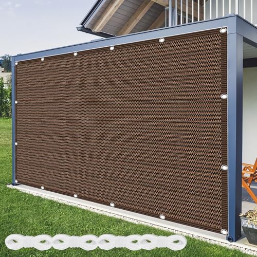 Sonnenschutz Sonnensegel 165 x 300 cm Rechteckig Atmungsaktiv Sonnenschutz Windschutz Schattentuch Segel Baldachin inkl Befestigungsseile für Terrasse Balkon, braun Sonnenschutz Sonnensegel 165 x 300 cm Rechteckig Atmungsaktiv Sonnenschutz Windschutz Schattentuch Segel Baldachin inkl Befestigungsseile für Terrasse Balkon, braun von WEIZERO
