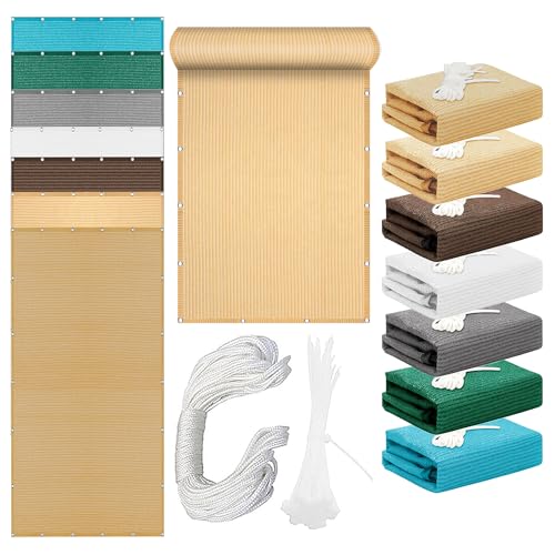 Sonnensegel Sonnenschutz 1.1 x 1.8 m Rechteckig Atmungsaktiv Sonnenschutz Windschutz Regenschutz Überdachung mit Ösen Und Befestigungsseile für Balkon Garten Terrasse, Creme Farben Sonnensegel Sonnenschutz 1.1 x 1.8 m Rechteckig Atmungsaktiv Sonnenschutz Windschutz Regenschutz Überdachung mit Ösen Und Befestigungsseile für Balkon Garten Terrasse, Creme Farben von WEIZERO