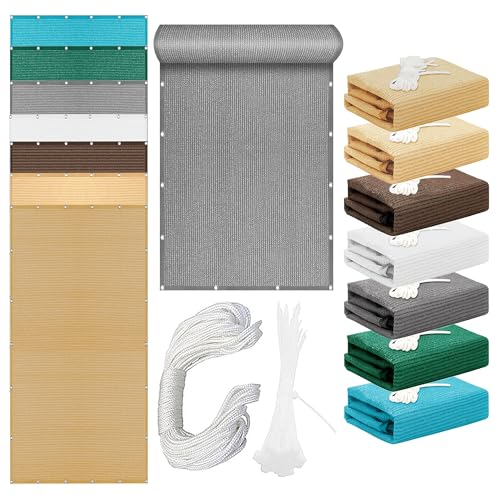 Sonnensegel Sonnenschutz 2.2 x 5 m Rechteckig Atmungsaktiv Sonnenschutz Windschutz Regenschutz Überdachung mit Ösen Und Befestigungsseile für Balkon Garten Terrasse, Hellgrau Sonnensegel Sonnenschutz 2.2 x 5 m Rechteckig Atmungsaktiv Sonnenschutz Windschutz Regenschutz Überdachung mit Ösen Und Befestigungsseile für Balkon Garten Terrasse, Hellgrau von WEIZERO