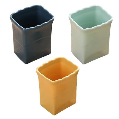 WEJDYKG Cup Slicer, Cup Fruit Slicer, Cup Slicer Handheld, Stainless Steel Banana Strawberry Cutter, Making Fruit Vegetable Salad Strawberry Cutter Slicer Kitchen Gadget (Green+Yellow+Navy Blue) von WEJDYKG