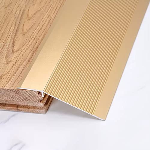 4 Zoll breite Aluminium-Bodenübergangsleiste for Türöffnungen, Fliesen und Teppiche – einfache Installation, langlebig und sicher(Luxury gold color,130cm) von WEJNAOQI