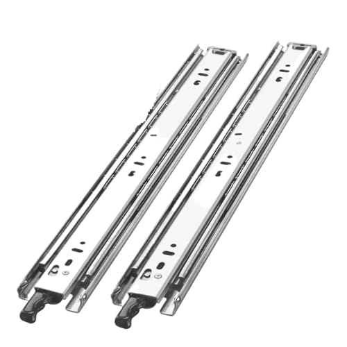 Schubladenführungen – 68 kg Tragkraft, Schrankschienen mit Vollauszug und Kugellagern for reibungslosen Betrieb und einfache Installation(Without Lock,95cm) von WEJNAOQI