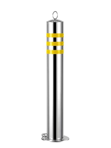 Verkehrsabsperrpfosten aus Edelstahl – gut sichtbare Einfahrtsbarriere und Warnkegel zur Verkehrskontrolle(1pack/29.5in) von WEJNAOQI