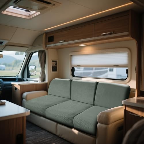 WEJOY Bezüge Für Wohnwagenpolster Jacquard, rutschfeste Wohnmobil Sitzbezüge, Sofa Sitzkissenbezug Für Schonbezug Wohnwagen Polster von WEJOY