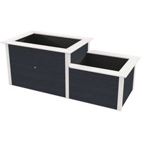Weka - 2-Stufen Hochbeet anthrazit, 21 mm, Total 205 x 79 x 81 cm von WEKA