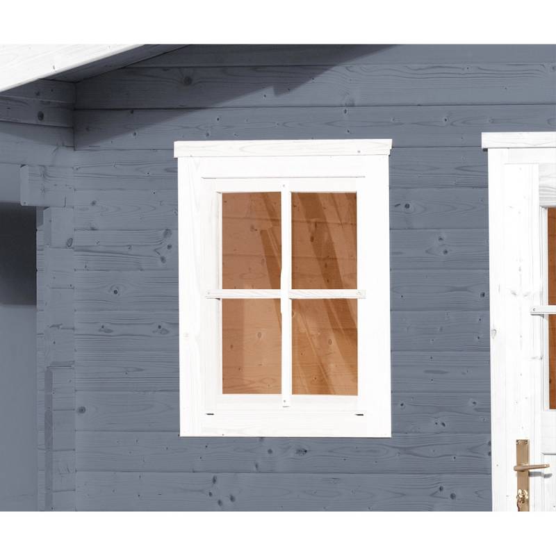 Einzelfenster Weiß 69 x 79 cm für Weka Gartenhaus mit Wandstärke 21/28 mm von WEKA