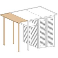 WEKA Anbaudach »Garten (Q) Modul Family«, BxT: 224 x 71 cm (Aufstellmaße), Flachdach - beige von WEKA