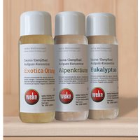 WEKA Aufgusskonzentrat, 3 x 250 ml, Duft: Eukalyptus, Orange, Alpenkräuter - weiss WEKA Aufgusskonzentrat, 3 x 250 ml, Duft: Eukalyptus, Orange, Alpenkräuter - weiss von WEKA