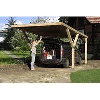 WEKA Carport »Y«, Außenmaß BxT: 300 x 362 cm, grün - braun von WEKA