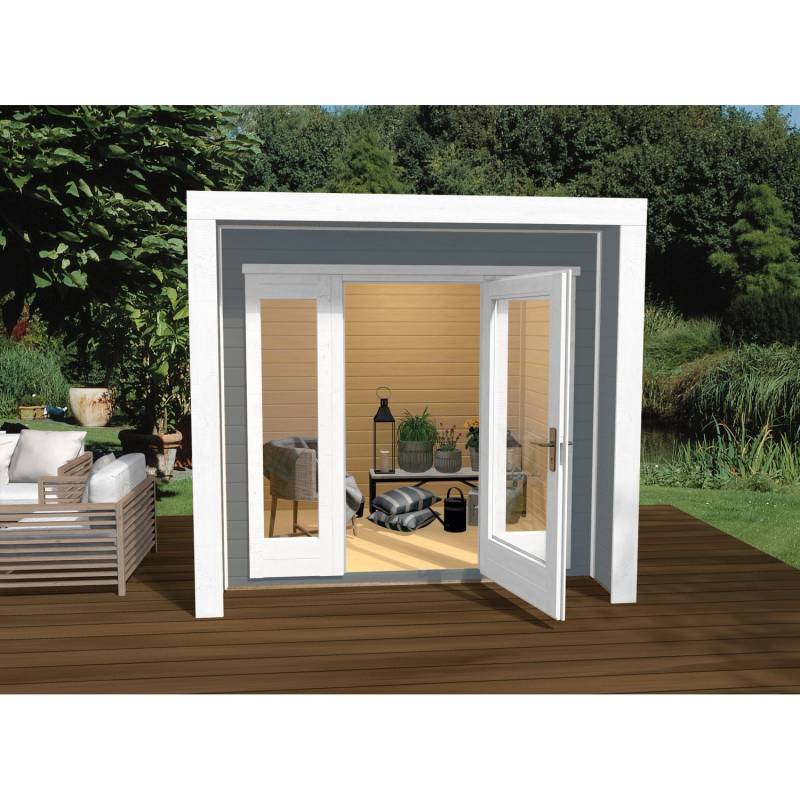 Weka Holz-Gartenhaus Flachdach Lasiert 245 cm x 250 cm von WEKA