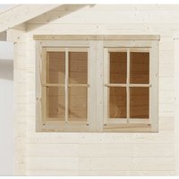WEKA Doppelfenster für Gartenhäuser, Holz/Glas - beige von WEKA