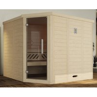 WEKA Ecksauna »Kemi Eck 2«, ohne Ofen, BxHxT: 245 x 199 x 195 cm - beige von WEKA