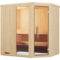 WEKA Ecksauna »VARBERG 1«, 4 Personen, inkl. 4,5 kW Ofen mit externer Steuerung - braun WEKA Ecksauna »VARBERG 1«, 4 Personen, inkl. 4,5 kW Ofen mit externer Steuerung - braun von WEKA