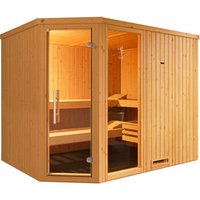 WEKA Ecksauna »VARBERG 4«, 6 Personen, inkl. 9 kW Ofen mit externer Steuerung - braun WEKA Ecksauna »VARBERG 4«, 6 Personen, inkl. 9 kW Ofen mit externer Steuerung - braun von WEKA