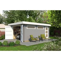 WEKA Garage, BxT: 422,7 x 600 cm, holz - grau von WEKA