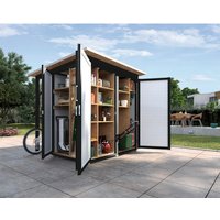 WEKA Gartenhaus, 200 cm x 200 cm, Holz, anthrazit - grau von WEKA