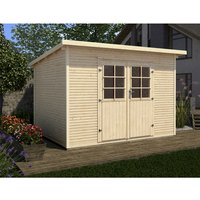 WEKA Gartenhaus »219 Gr. 2«, Holz, BxHxT: 320 x 218 x 240 cm (Außenmaße inkl. Dachüberstand) - beige von WEKA