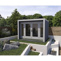 WEKA Gartenhaus »Design 263 Gr.2«, Holz, BxHxT: 305 x 227 x 250 cm (Außenmaße inkl. Dachüberstand) - grau von WEKA