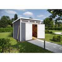WEKA Gartenhaus »264«, Holz, BxHxT: 330 x 239 x 249 cm (Außenmaße inkl. Dachüberstand) - grau von WEKA